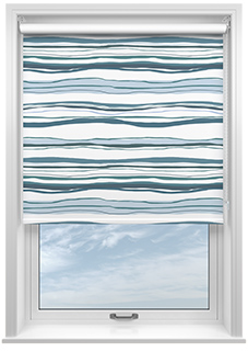 Seaside Waves, Blue - Roller Blind